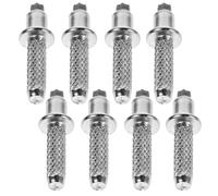 Abaodam 8 Pièces Conseils de Poteau de randonnée Polonais de randonnée Cane de bâton de Marche Accessoires de Poteau Conseils de Pole Silver