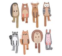 Abaodam 8 Pièces Crochet de Réfrigérateur, Crochets Magnétiques pour Animaux, en Caoutchouc et Magnet, Forme Animale, sans Bords Durs, Queue Pliable, Décoration de Maison