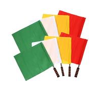 Abaodam 8 Pièces Drapeau Arbitre Drapeau D'entraînement Terrain Kit De Drapeaux D'arbitre De Football Drapeaux De Pénalité Pour L'arbitre Équipement D'arbitre Acier Inoxydable