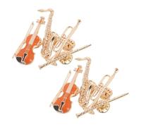 Abaodam 8 Pièces Lot de 8 Set de Broches en Métal Forme Instruments de Musique Accessoires Bijoux pour Chapeaux, Paquet et Vêtements, Épinglettes Artistiques Polyvalentes