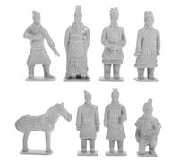 Abaodam 8 Pièces Mini Figurines Soldats Chinois Anciens, Décoration Rétro | Dioramas, Étagères, Terrariums de Mousse et Paysages Miniatures, Placement Facile, Collection Historique