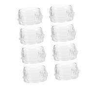 Abaodam 8 pièces Protections Boutons de Cuisinière Gaz Transparentes Couvre Sécurité pour Installation Facile sans Outils Matériau PC Prévention Activation Accidentelle pour Gaz et