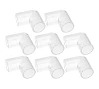 Abaodam 8 Pièces Raccord Coudé Acrylique Transparent 90 Degrés | Surface Intérieure Lisse, Installation en Angle Facile, Réduit la Friction du Fluide, Usage Filtration