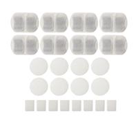 Abaodam 8ensembles Filtres de Rechange pour Fontaine à Eau pour Chat avec Éponges Capture Poils et Débris Installation Facile Compatible Plupart des Modèles