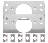 Abaodam 8pcs Plaques de Poignée de Porte Circulaires en Acier Inoxydable Argenté pour Renfort Rapide et Fixation des Serrures Endommagées sur Portes D'entrée