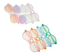 Abaodam 8pièces Lunettes de Soleil pour Chiens et Chats Rondes Adaptées Petites Races Léger et Confortable Accessoires Amusants pour Voyages et Activités de Plein Air