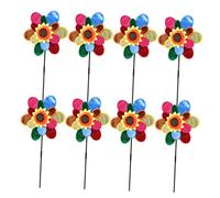 Abaodam 8pièces Moulin à Vent Fleuri Tournesol Jouet Éducatif Et Créatif pour Garçon Fille à Monter Soi-même