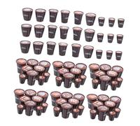 Abaodam 90 Pièces Miniature Resin Cups with Realistic Latte Art Child-Friendly DIY Dollhouse Accessories for Kitchen Micro Landscape Educational Craft Set
