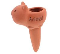 Abaodam Abreuvoir automatique en céramique en forme de grenouille en forme d'animal pour jardin et intérieur, dispositif d'irrigation goutte à goutte durable pour un entretien sans effort des plantes