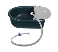 Abaodam Abreuvoir Automatique pour Bovins et Animaux Bol Plastique avec Valve à Flotteur et Tuyau INOX pour Chèvres Chevaux Moutons et Chiens Installation Facile et Économie Eau