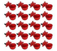 Abaodam Abreuvoir Automatique pour Élevages Commerciaux et Domestiques Couleur Aléatoire 20pcs, Buveur d'eau en Plastique Rouge, Volume d'eau Réglable pour et