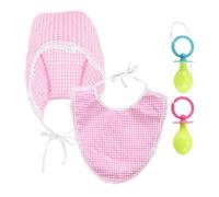 Abaodam Accessoire de Costume pour Adulte Ensemble Bavoir Rouge Chapeau Cosplay Confortable Tétine Géante Bleue Déguisement Fête Soirée Thème Halloween