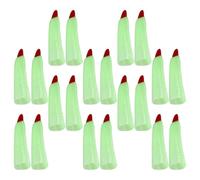 Abaodam Accessoires Halloween 20 Pièces Doigts Lumineux en Plastique Réutilisables Verts pour Décorations Maison Hantée et Cosplay Confortable