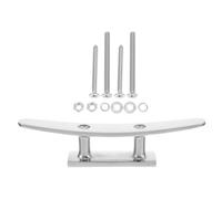 Abaodam Acier Inoxydable Taquet D’amarrage Marin 6 Pouces pour Bateau | Finition Polie Argentée, Point D’attache Robuste, Vis et Fixations Incluses, pour Quai et Lignes D’ancre