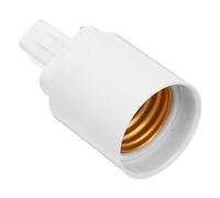 Abaodam Adaptateur pour Ampoule G24d vers E27 en Cuivre Nickelé Blanc, Design Multifonctionnel Compatible Ampoules Économiques pour Bureaux et Maisons