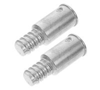 Abaodam Adaptateurs de Rallonge Filetée Usage Polyvalent pour Nettoyage Domestique et Commercial 2 Pièces en Alliage D'aluminium Argenté, Installation Facile pour Balai