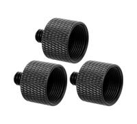 Abaodam Adaptateurs de Vis pour Pied de Micro en Alliage D'aluminium Noir, Lot de 3 Pièces Compacts sans Bavures, pour Installation Facile de Microphone et Caméra