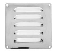 Abaodam Aérateur Carré en Acier Inoxydable 120X120 MM Panneau de Ventilation Marine Solide Grille D’Aération Plate pour Yacht Couvercle de Ventilation D’Armoire Accessoire de