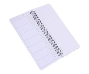 Abaodam Agenda Semainier Portable à Spirale en Papier, Cahier Planificateur Multifonction Facile à Utiliser pour Étudiants et Ados, Organiseur de Bureau Pratique