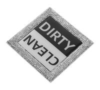 Abaodam Aimant Magnétique pour Lave-vaisselle Blanc avec Strass, Indicateur Propre/sale, Panneau Magnétique de Cuisine, Compatible avec Modèles Généraux, Accessoire Nettoyage Ménager