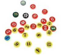 Abaodam Aimants Numérotés pour Tableau de Football 27 Pièces Magnétiques Pratiques pour Conseil D'entraînement Accessoires Compacts Compatibles pour Tableau de Coaching Football