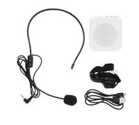 Abaodam Amplificateur de Voix sans Fil Blanc Portable Microphone Intégré, Sangle Réglable en Plastique Léger, pour Enseignants et Occasions Multiples