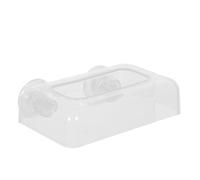 Abaodam Anneau d'alimentation Flottant pour Aquarium Ventouse Puissante, Mangeoire en Acrylique Transparent 16 X 10 Cm, Distributeur de Nourriture pour Poissons D'aquarium, Crevettes