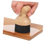 Abaodam Applicateur D'huile Et Cire pour à en Bois 5x5x8,5 Cm Manche Naturel Et Brosse Mousse pour Entretien La Cuisine Barbecue Extérieur