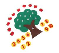 Abaodam Arbre à Pommes Feutre Non Tissé Éducatif Jeu Mathématique pour Garçon Fille Âge Préscolaire Apprentissage du Comptage Reconnaissance des Chiffres Support Addition Et Soustraction j