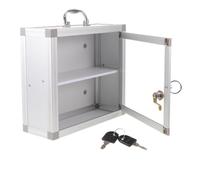 Abaodam Armoire Murale Compartiments Intégrés Polyvalents Remède en Alliage et Acrylique et Rangement Multiusage Portable Gestion des Objets Perdus pour Bureau