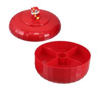 Abaodam Assiette De Fruits Secs Stockage De Fruits Secs Plateau De Service à La Collation Plateau De Noix De Luxe Récipient De Collation Plat De Service De Bonbons Bonbon Plastique Rouge