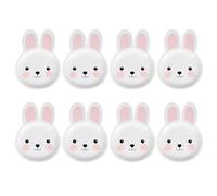Abaodam Assiette en Carton Lapin Jetable en Papier pour Fête de Pâques, Set de 8 Pièces, Design Sûr et Décoratif pour Célébration D'anniversaire