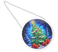 Abaodam Attrape-Soleil de Noël en Acrylique, Puzzle Rond 7, 4 Pouces