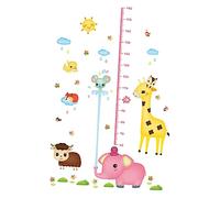 Abaodam Autocollant Mural Adhésif Pour Tableau De Hauteur Des Animaux Motif Éléphant Pulvérisant De Leau Pour La Croissance Des Enfants