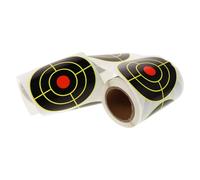 Abaodam Autocollants de Cibles de Tir pour Entraînement à L'archerie, Autocollants Auto-adhésifs Jaunes Faciles à Enlever, Rouleau de 100 Pièces pour Évaluation et Pratique