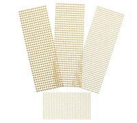 Abaodam Autocollants de Perles Nacrées Adhésives pour Ongles et Visage, 4 Feuilles en Résine, Faciles à Utiliser, Décoration Créative et Chic pour Maquillage et Nail Art