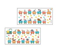 Abaodam Autocollants Muraux Éducatifs Colorées Alphabet 2 Feuilles en Pvc et Amovibles, Décor Créatif pour Chambre D'garçon et Filles et Bricolage Maison