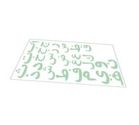 Abaodam Autocollants Muraux Phosphorescents Autocollant Adhésif Alphabet Arabe Design Délicat et Lumineux en Pvc Vert pour Décorer Chambre D'garçon et Filles ou Salon