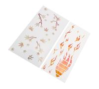 Abaodam Autocollants pour Manche de Guitare Acoustique et Électrique, Patch Auto-adhésif en Papier Décoratif, Motifs Feu et Feuille D’érable Rouge, Lot de 2 Pièces, Accessoire