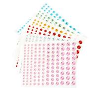 Abaodam Autocollants Strass Visage Yeux en Acrylique, 6 Feuilles, Décorations Élégantes pour Maquillage de Soirée et Mascarade
