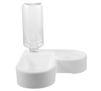 Abaodam Automatic Cat Water Dispenser with Food Bowl for Pets Minimalist Design Easy to Clean Transparent Water Level Indicator