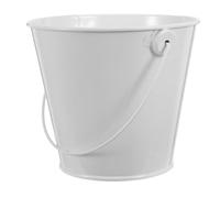 Abaodam Bac à Graisse Rond en Métal Blanc 8x10,5x12 Cm - Collecteur D’Huile pour Barbecue Extérieur - Seau Récupérateur de Gouttes D’Huile Stable et Détachable Cuisine, Camping