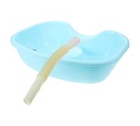 Abaodam Bac à Shampoing Portable Vert Clair en Plastique pour Personnes Âgées et Alitées, Lavabo de Lavage Cheveux Tube Long pour Domicile, Plateau Pratique pour Soins au Lit et Femmes