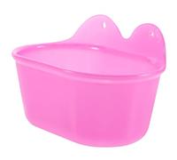 Abaodam Bac De Bain pour Perroquets Réutilisable en Plastique Solide Taille Compacte Ovale Accessoire pour Cage à Oiseaux pour Petits Oiseaux