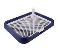 Abaodam Bac de Propreté pour Chien Bleu en Plastique Antidérapant Grande Capacité Facile à Nettoyer pour L'apprentissage la Propreté du Chiot en Intérieur
