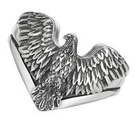 Abaodam Bague Aigle Vintage en Cuivre Argenté, Bague Réglable Confortable Surface Intérieure Lisse, pour Occasions Formelles et Fêtes