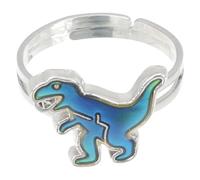 Abaodam Bague Garçon Fille Réglable Dinosaure Changeant de Couleur Anneau Humeur pour Filles et Garçons Cadeau Fête et Anniversaire
