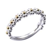 Abaodam Bague Réglable Marguerite pour Femme Bague Fleur Délicate en Alliage Résistant à L’Usure à la Mode Accessoire Doux pour Usage Quotidien et Occasions Spéciales