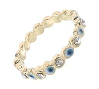 Abaodam Bagues Œil Maléfique Strass Bague Œil Émaillée Alliance Pendentif Punk pour Femme