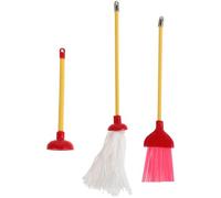 Abaodam Balai-Serpillère Miniature 1/12 pour Maison de Poupée Ensemble de Nettoyage Mini Balai Accessoire la Cuisine et Salle de Bain Décoration Réaliste pour Jeu Éducatif